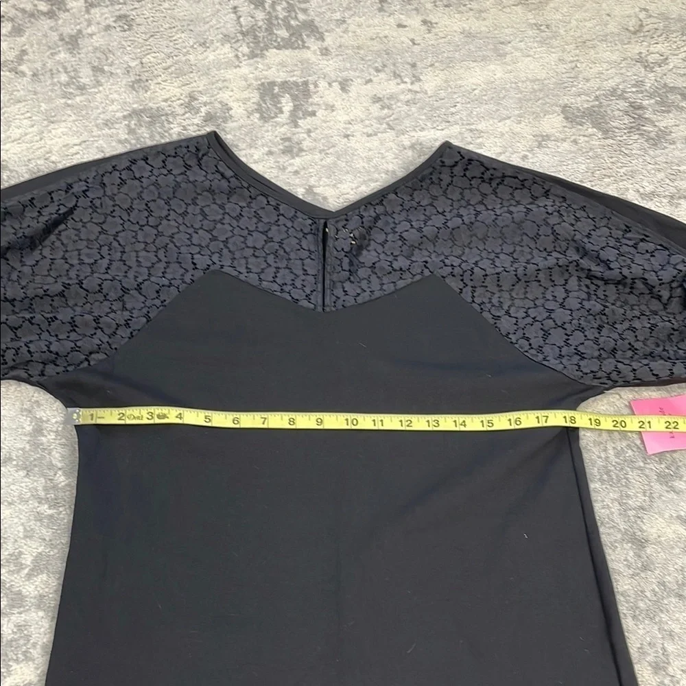 NWT Kate Spade Flora Leopard Lace Ponte Dress Black Office Funeral Sz S